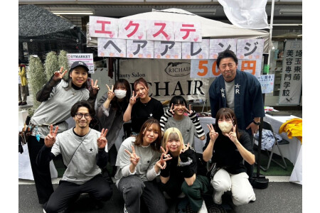 地域イベントに参加し子供のヘアアレンジのお店を出展！